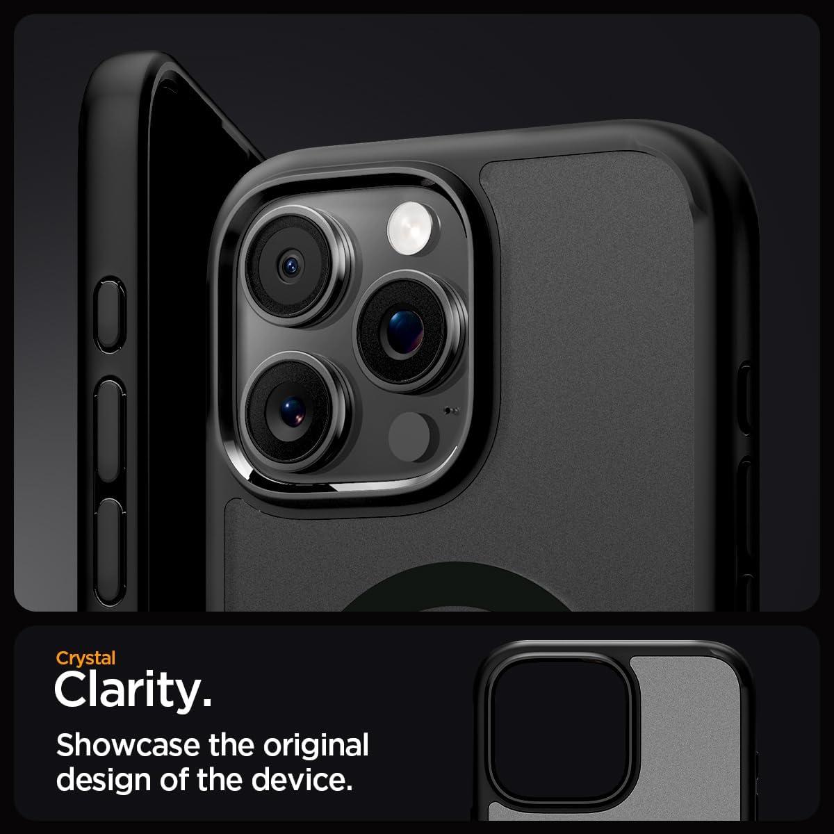 imageSpigen for iPhone 13 Case Ultra Hybrid MagFit AntiYellowing Compatible with Magsafe ClearFrost Black