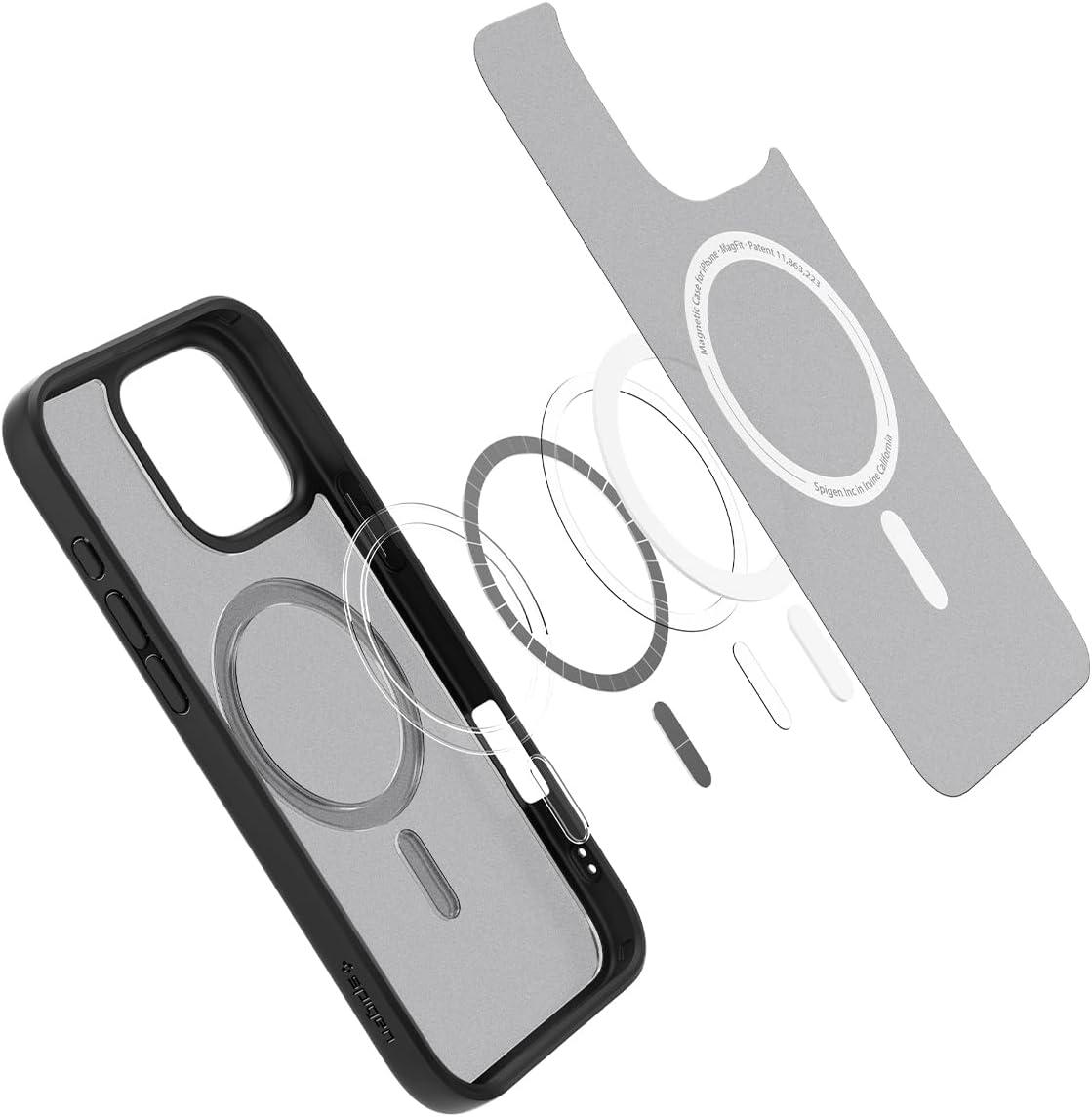 imageSpigen for iPhone 13 Case Ultra Hybrid MagFit AntiYellowing Compatible with Magsafe ClearFrost Black