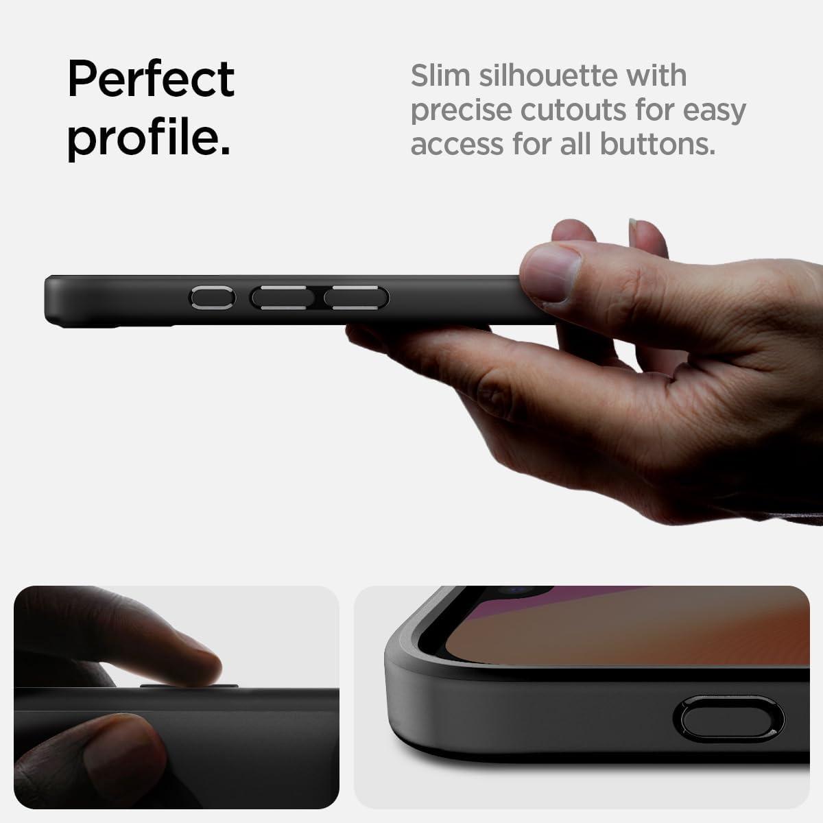 imageSpigen for iPhone 13 Case Ultra Hybrid MagFit AntiYellowing Compatible with Magsafe ClearFrost Black