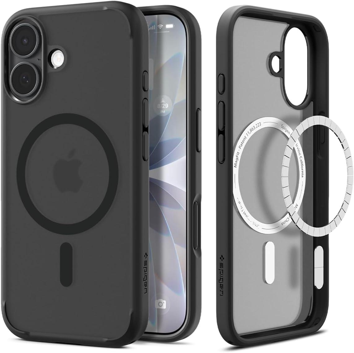 imageSpigen for iPhone 13 Case Ultra Hybrid MagFit AntiYellowing Compatible with Magsafe ClearFrost Black