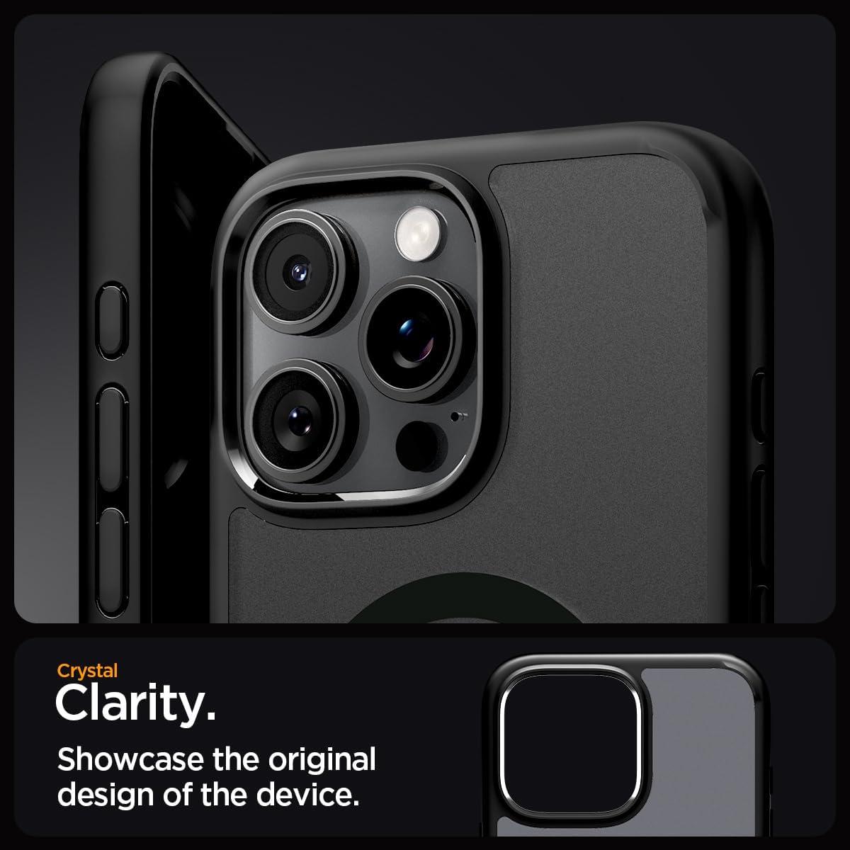 imageSpigen for iPhone 13 Case Ultra Hybrid MagFit AntiYellowing Compatible with Magsafe ClearFrost Black