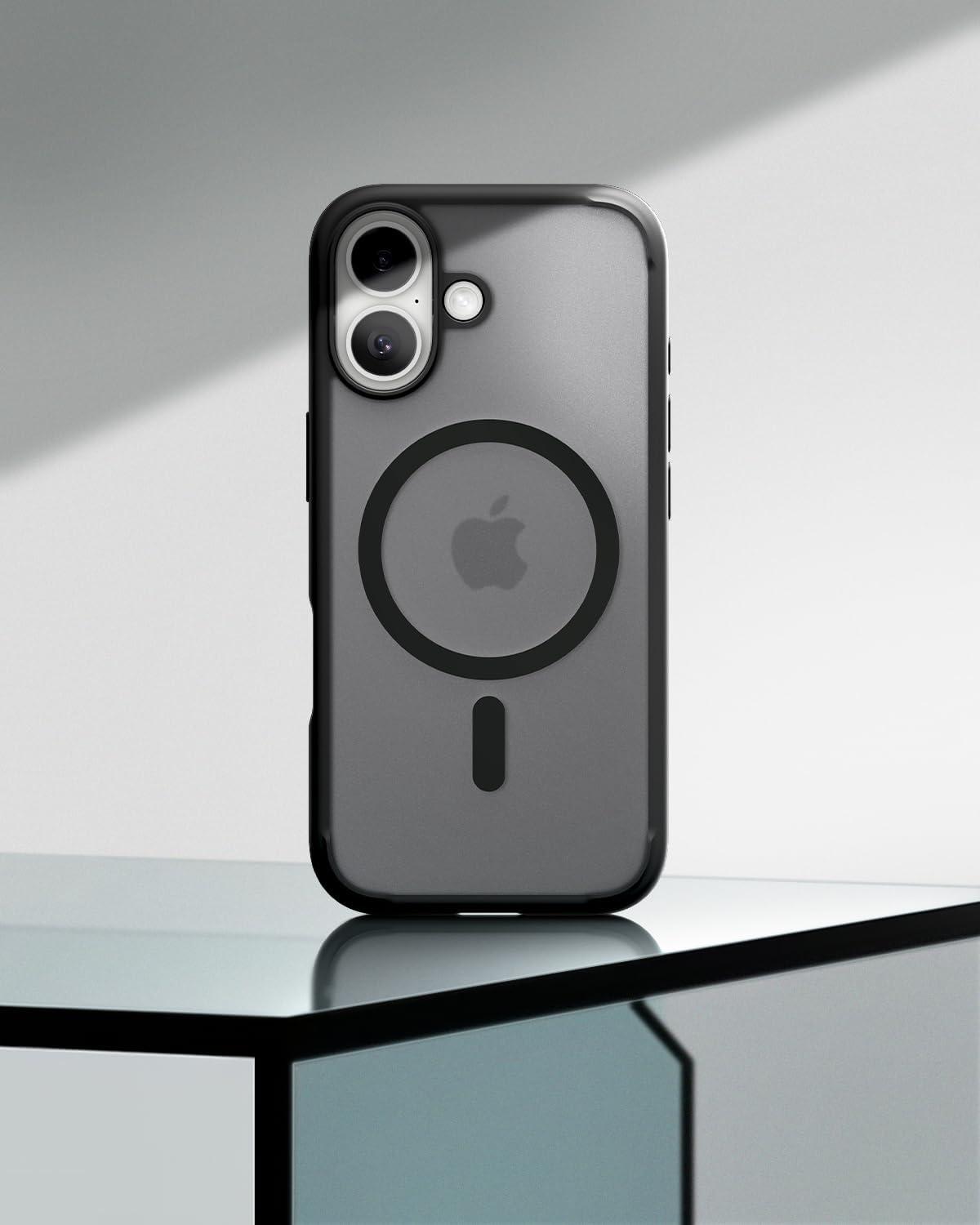 imageSpigen for iPhone 13 Case Ultra Hybrid MagFit AntiYellowing Compatible with Magsafe ClearFrost Black