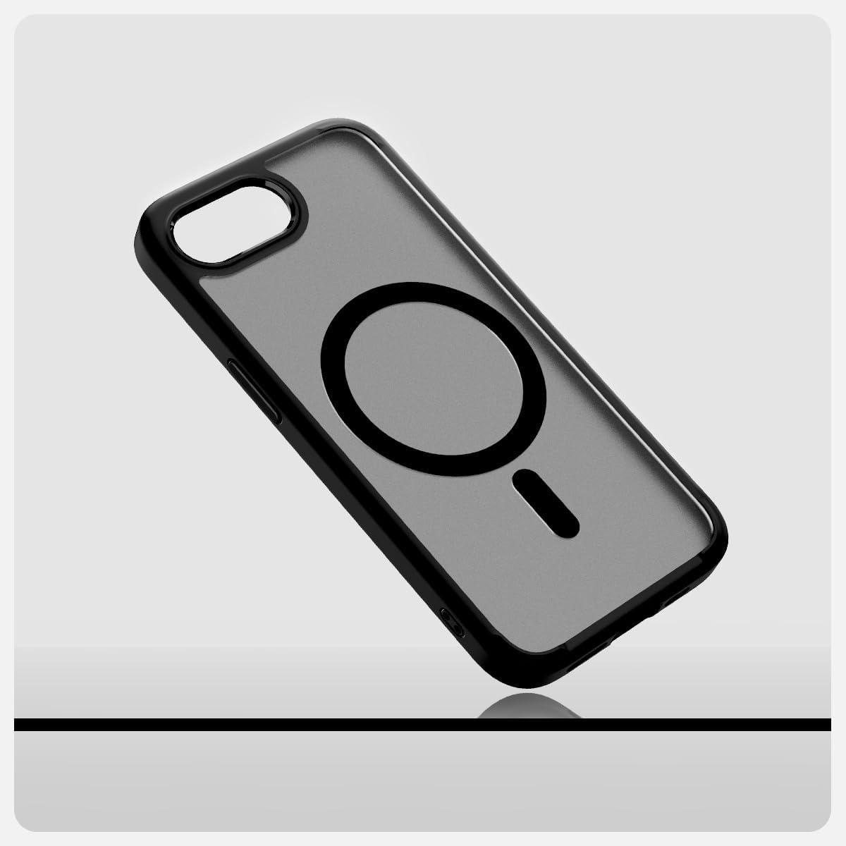 imageSpigen for iPhone 13 Case Ultra Hybrid MagFit AntiYellowing Compatible with Magsafe ClearFrost Black