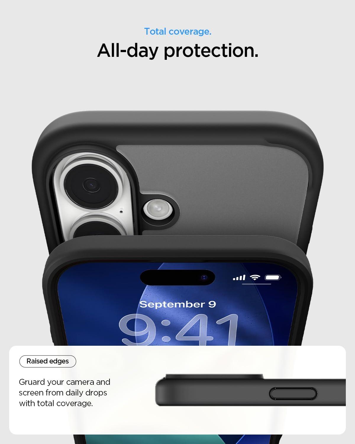 imageSpigen for iPhone 13 Case Ultra Hybrid MagFit AntiYellowing Compatible with Magsafe ClearFrost Black