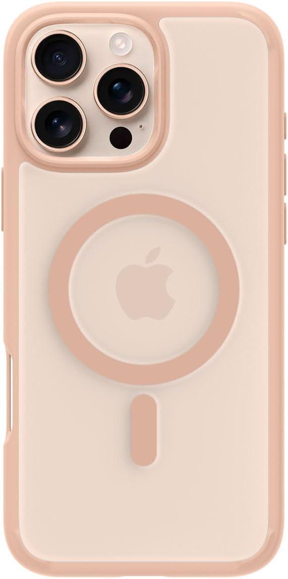 imageSpigen for iPhone 13 Case Ultra Hybrid MagFit AntiYellowing Compatible with Magsafe ClearRose Titanium