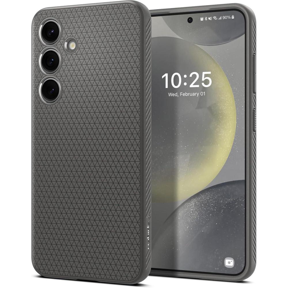 imageSpigen Liquid Air Designed for Galaxy S25 Edge Case 2025 No Magnet Ring MilitaryGrade Protection Marble GrayGranite Gray