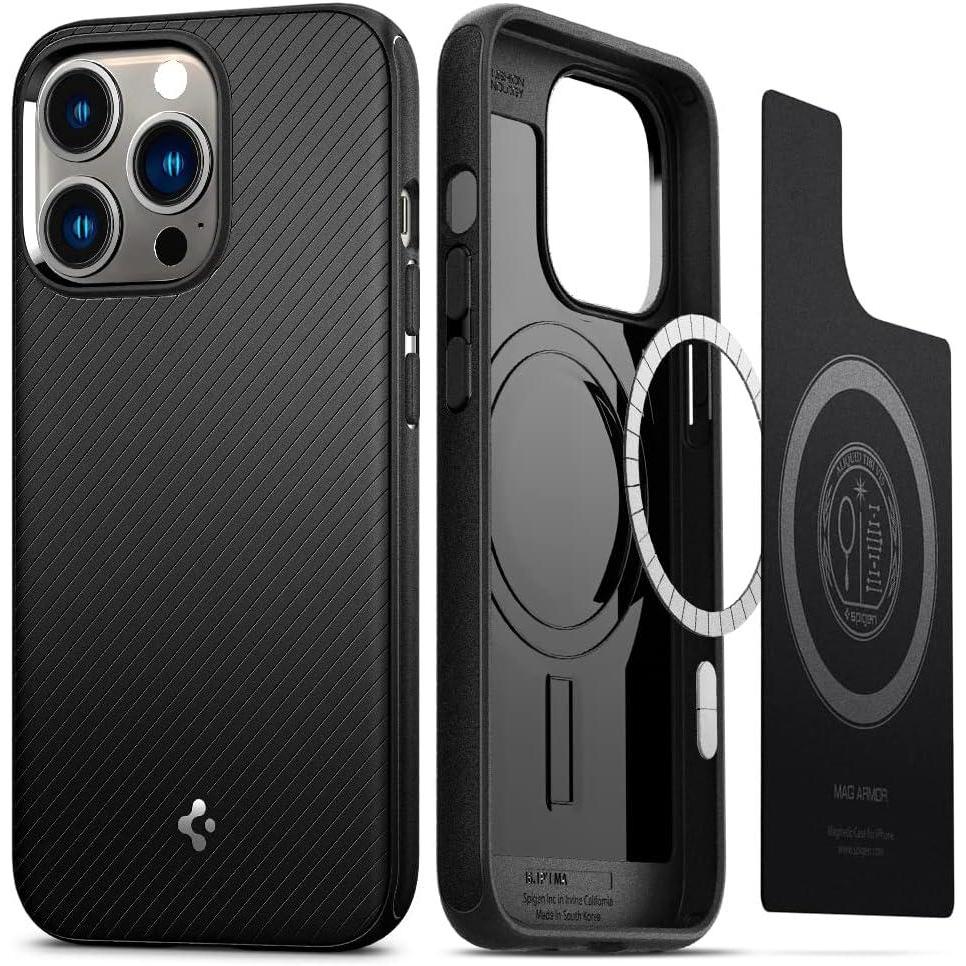 imageSpigen Mag Armor MagFit Compatible with MagSafe Designed for iPhone 13 Pro Case 2020  Matte BlackMatte Black