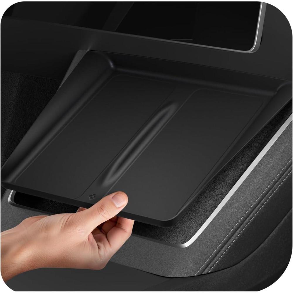 imageSpigen UltraThin Wireless Charging Pad Unobstructed Charging Protective Silicone Mat Cover Accessories for 20252026 Tesla Model Y Juniper PremiumPerformance  WhiteBlack