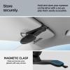Spigen 2 Pack Magnetic Vegan Leather Sunglass Holder for Car Sun Visor – Eyeglasses, Sunglasses, Ticket Card Clip for Cars – Car Sun Visor Accessories – (Black)(Black)