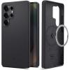 Spigen Silicone Fit MagFit Designed for Galaxy S25 Ultra Case [Qi2 Certified/Magnet for Galaxy] (2025) – Natural Titanium(Black)