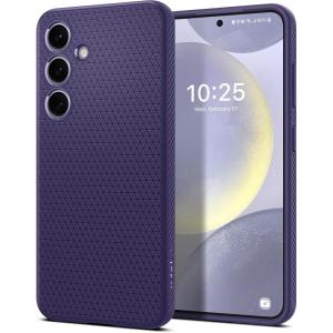 Spigen Liquid Air Designed for Galaxy S25 Edge Case (2025) [No Magnet Ring], [Military-Grade Protection] – Marble Gray(Deep Purple)