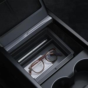 Spigen Non-Slide Center Console Organizer (Expanded Capacity) for Tesla Model Y Juniper (Only Premium & Performance 2025/26) and Model 3 Highland (Standard, Premium & Performance 2024/25/26)(Center Console Organizer)