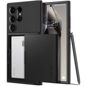 Spigen Slim Armor CS Designed for Galaxy S25 Ultra Case (2025) [No Magnet Ring], [Military-Grade Protection] – Black(Black)