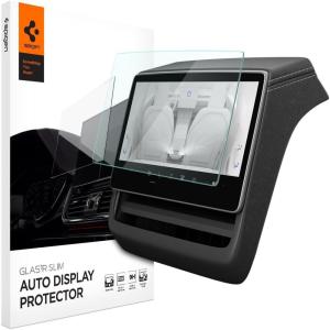 Spigen Tempered Glass Screen Protector [GlasTR Slim] designed for Tesla Model 3 (2024/2025/2026), Model Y Juniper (2025/2026) 8″ Rear Touchscreen – Matte/Anti Finger Print(8″ Touchscreen hinten)