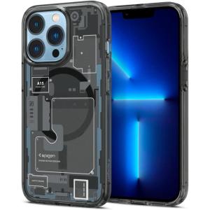 Spigen Ultra Hybrid MagFit Direct Digital Printing Case for iPhone 13 Pro Max [Custom Design][Compatible with Magsafe] – Zero One Black(DDP ZO Black)