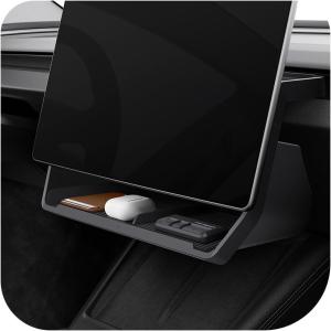 Spigen (Upgraded) Under Screen Storage Organizer for Tesla Model Y Juniper (Standard, Premium & Performance 2025/2026) and Model 3 Highland (Standard, Premium & Performance 2024/25/26)(Under Screen Storage Organizer)