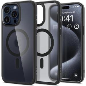 Spigen for iPhone 13 Case, Ultra Hybrid MagFit [Anti-Yellowing] [Compatible with Magsafe] – Clear(Frost Black)