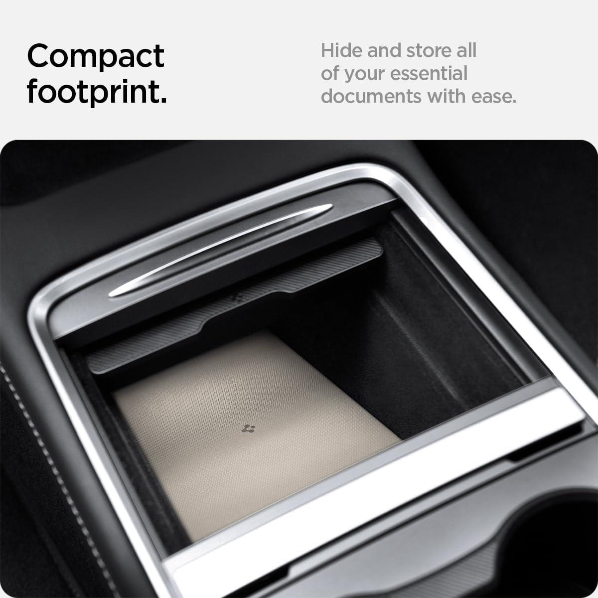 imageSpigen HyperSlim Car Registration and Insurance Card Holder for All Cars Tesla Model Y Juniper 202526 amp 3YSXCybertruck Store Card Keys ID License Holder Essential Documents BlackDune Beige