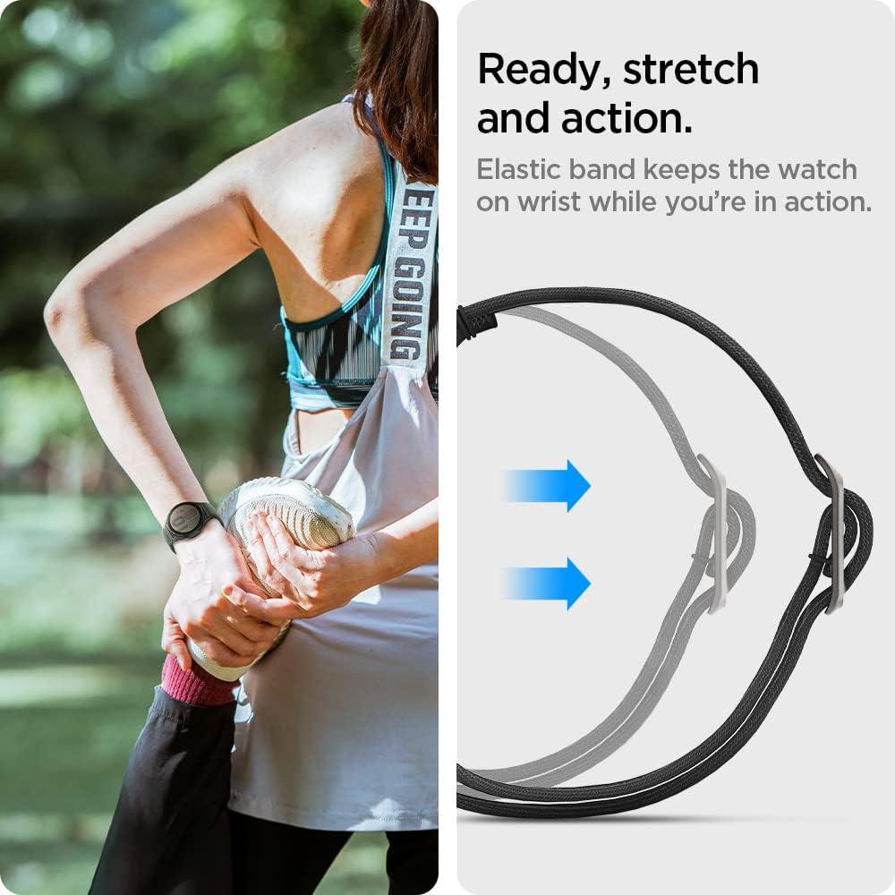 imageSpigen Lite Fit Designed for Samsung Galaxy Watch 7 4440mm FE 40mm 654 4440mm Classic 6 4743mm 5 Pro 45mm 4 Classic 4642mm 3 41mm Active 1amp2 Band BlackBlack