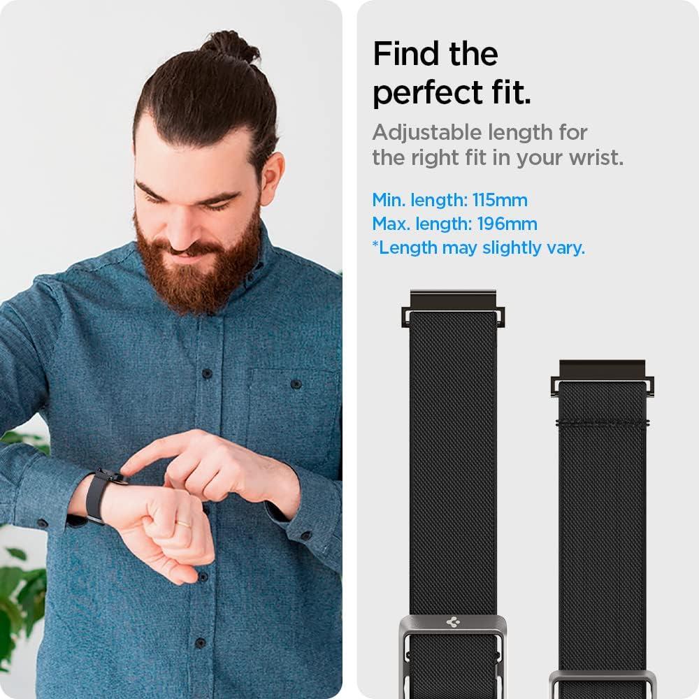 imageSpigen Lite Fit Designed for Samsung Galaxy Watch 7 4440mm FE 40mm 654 4440mm Classic 6 4743mm 5 Pro 45mm 4 Classic 4642mm 3 41mm Active 1amp2 Band BlackBlack