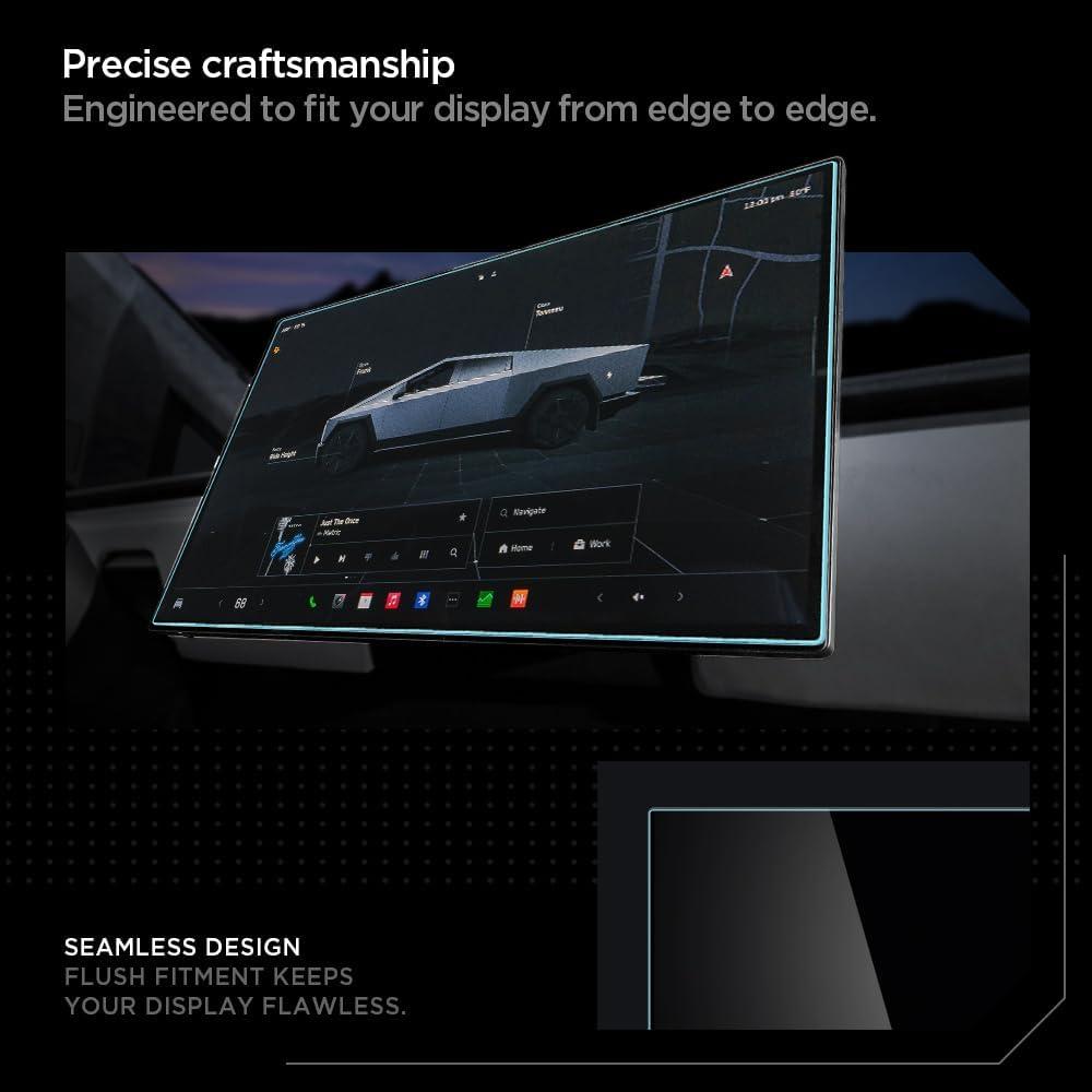 imageSpigen Tempered Glass Screen Protector GlastR EZ FIT Designed for Tesla Cybertruck 202420252026 185 inch Dashboard Touchscreen MatteAnti GlareAnti Finger