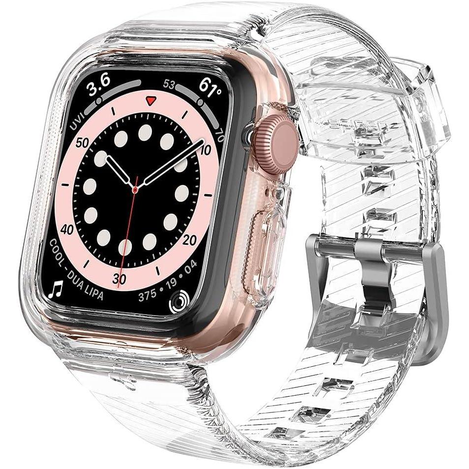 imageSpigen Liquid Crystal Pro Designed for Clear Apple Watch Band with Case Series SE26SE54 40mm Crystal Clear