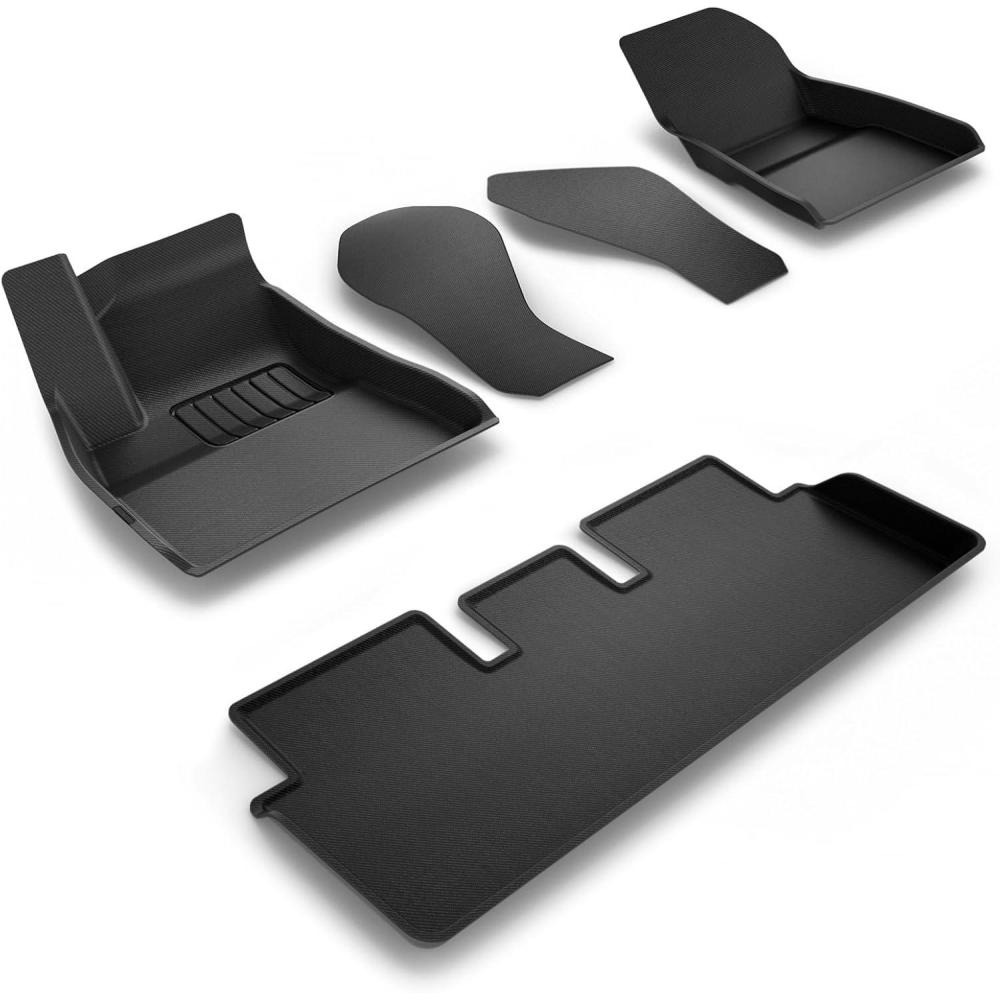 imageSpigen WeatherBloc Floor Mat Set with Edgeguard for Tesla Model 3 Highland Standard Premium amp Performance 20262524 with NonSlide Sliplock Weatherproof TechnologyTesla Model 3 Highland Floor Mat Set 20242025