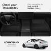 Spigen WeatherBloc Floor Mat Set (with Edgeguard) for Tesla Model 3 Highland (Standard, Premium & Performance 2026/25/24) with Non-Slide Sliplock Weatherproof Technology(Tesla Model 3 Highland Floor Mat Set (2024-2025))
