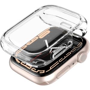 Spigen Ultra Hybrid Designed for Apple Watch Case with Full Coverage Screen Protector for Series 9/8/7 45mm – Crystal Clear(Crystal Clear)