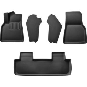 Spigen WeatherBloc Floor Mat Set (with Edgeguard) for Tesla Model 3 Highland (Standard, Premium & Performance 2026/25/24) with Non-Slide Sliplock Weatherproof Technology(Tesla Model Y Floor Mat Set (2020-2024))