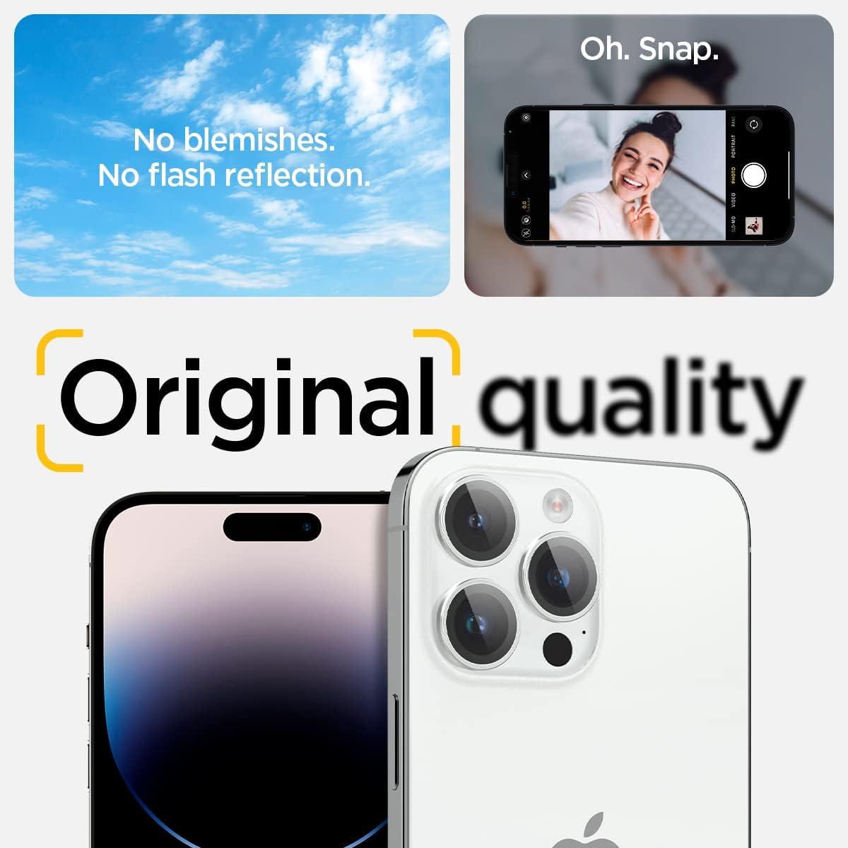 imageSpigen Camera Lens Screen Protector GlasTR EZ Fit Optik Pro Designed for iPhone 16 Pro MaxiPhone 16 ProiPhone 15 Pro MaxiPhone 15 Pro Case Friendly Natural Titanium 2 PackSilver iPhone 15 series