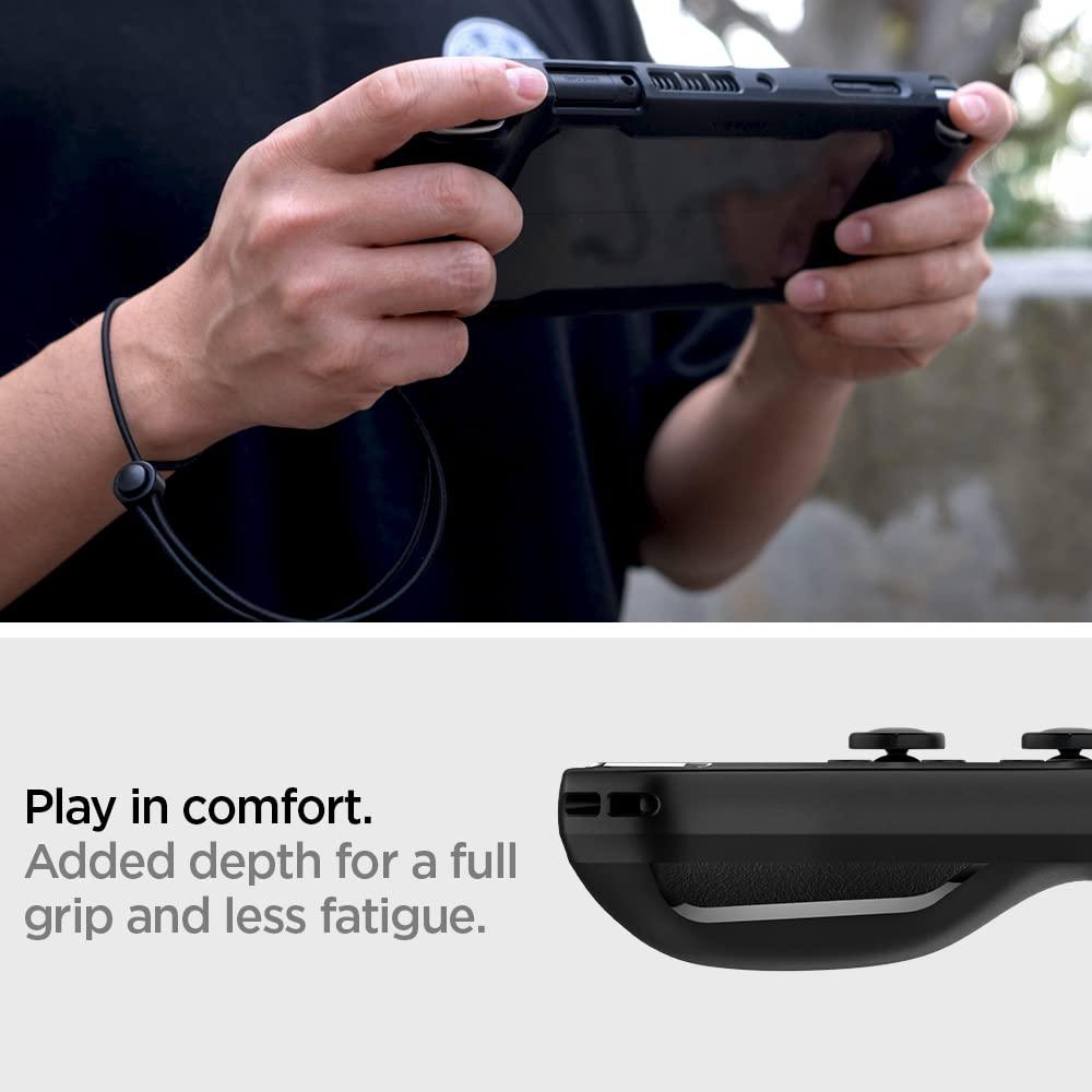 imageSpigen Rugged Armor Designed for Nintendo Switch 2 Case 2025 Protective Handheld Case with Ergonomic Grip and Strap Not Compatible with Switch Dock Matte Black 2025 Protective Ergonomic Grip Strap Matte BlackMatte Black