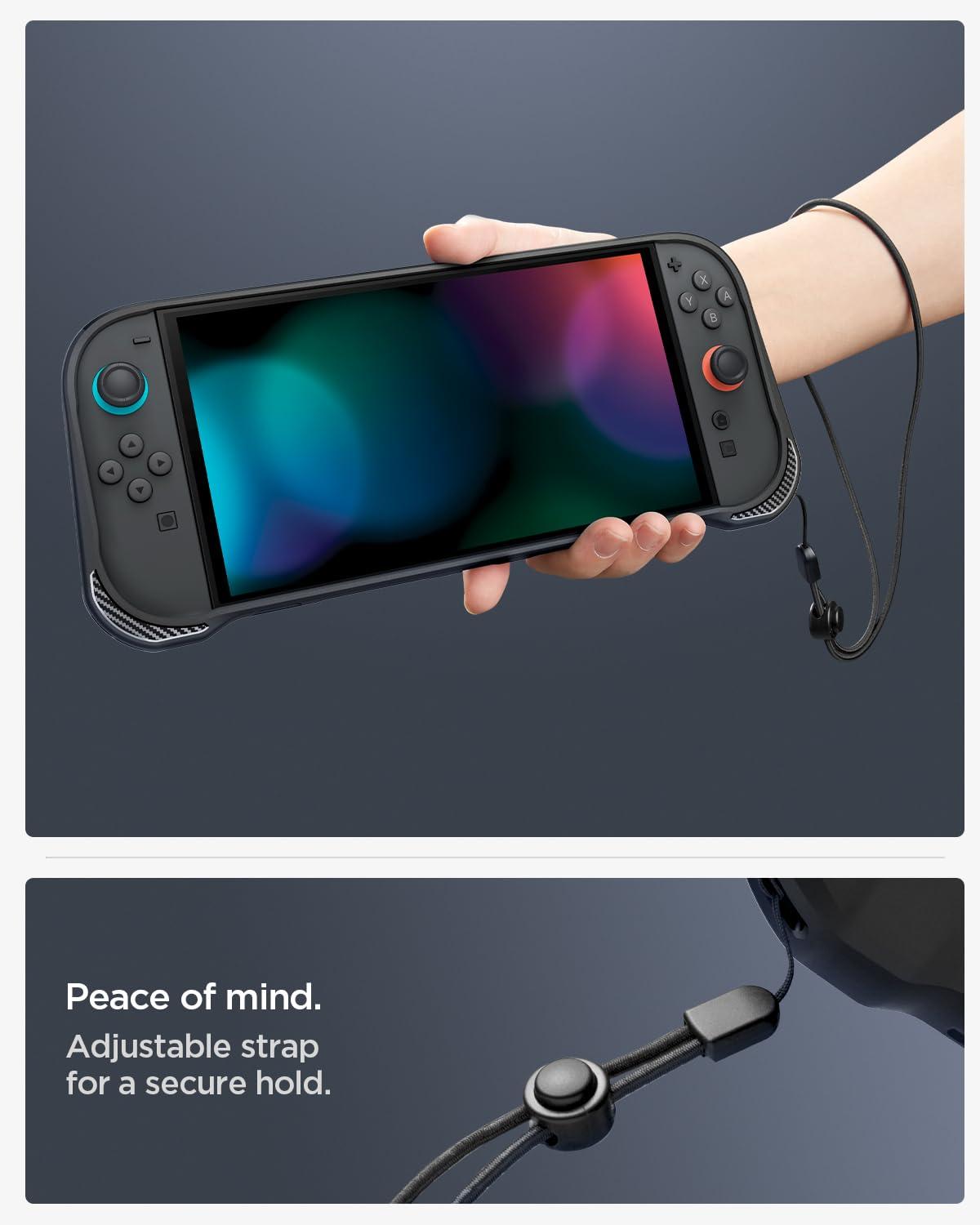 imageSpigen Rugged Armor Designed for Nintendo Switch 2 Case 2025 Protective Handheld Case with Ergonomic Grip and Strap Not Compatible with Switch Dock Matte Black 2025 Protective Ergonomic Grip Strap Matte BlackMatte Black