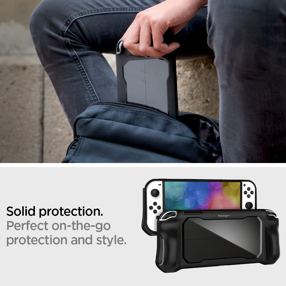 imageSpigen Rugged Armor Designed for Nintendo Switch 2 Case 2025 Protective Handheld Case with Ergonomic Grip and Strap Not Compatible with Switch Dock Matte Black 2025 Protective Ergonomic Grip Strap Matte BlackMatte Black