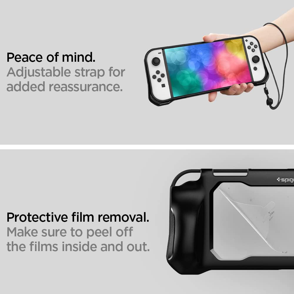 imageSpigen Rugged Armor Designed for Nintendo Switch 2 Case 2025 Protective Handheld Case with Ergonomic Grip and Strap Not Compatible with Switch Dock Matte Black 2025 Protective Ergonomic Grip Strap Matte BlackMatte Black