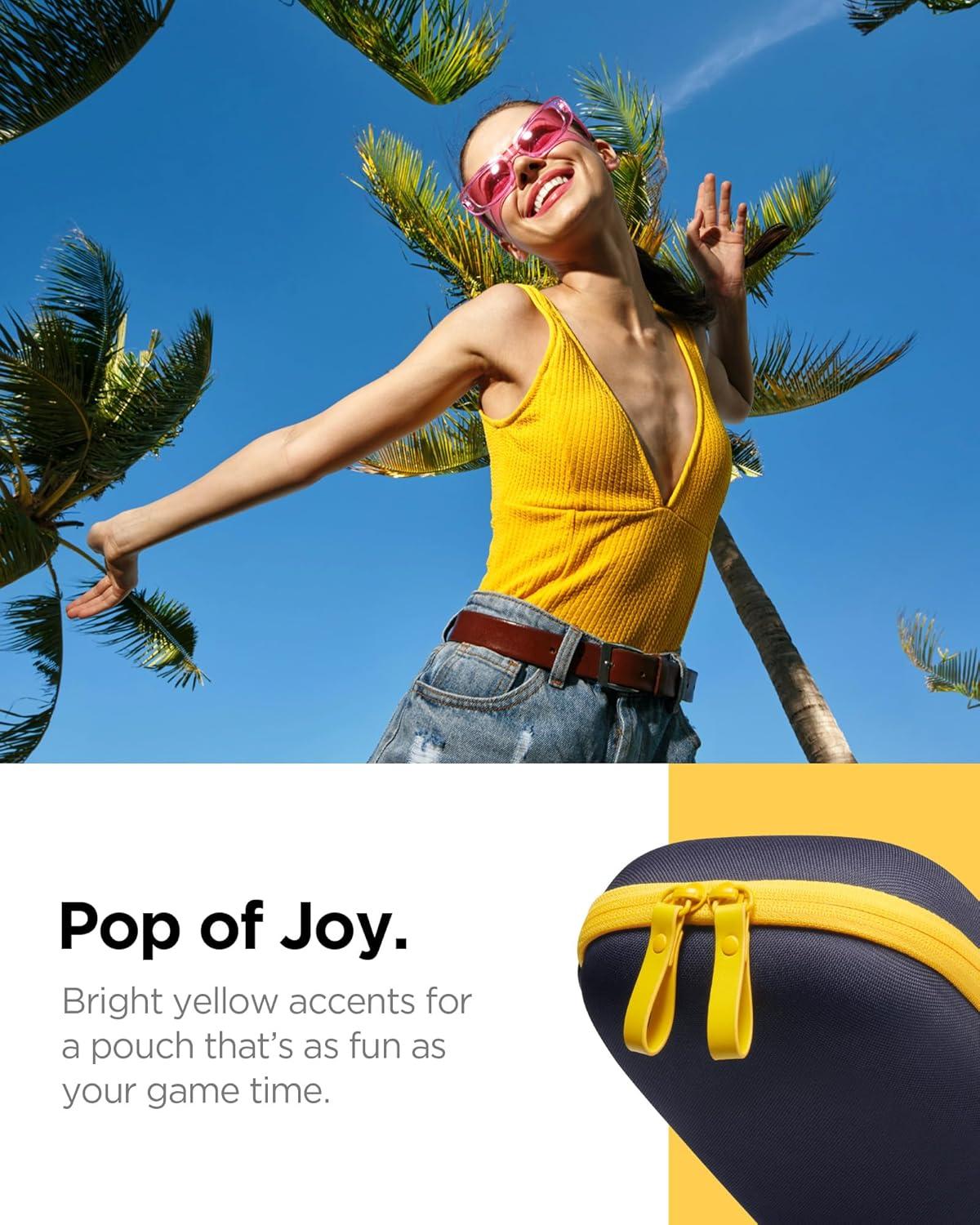 imageSpigen Slim Carrying Case for Nintendo Switch 2 2025 Protective Hard Shell Travel Case with Accessory Pockets and 10 Game Cartridge Slots Portable Storage Pouch Charcoal GrayBlueberry Navy