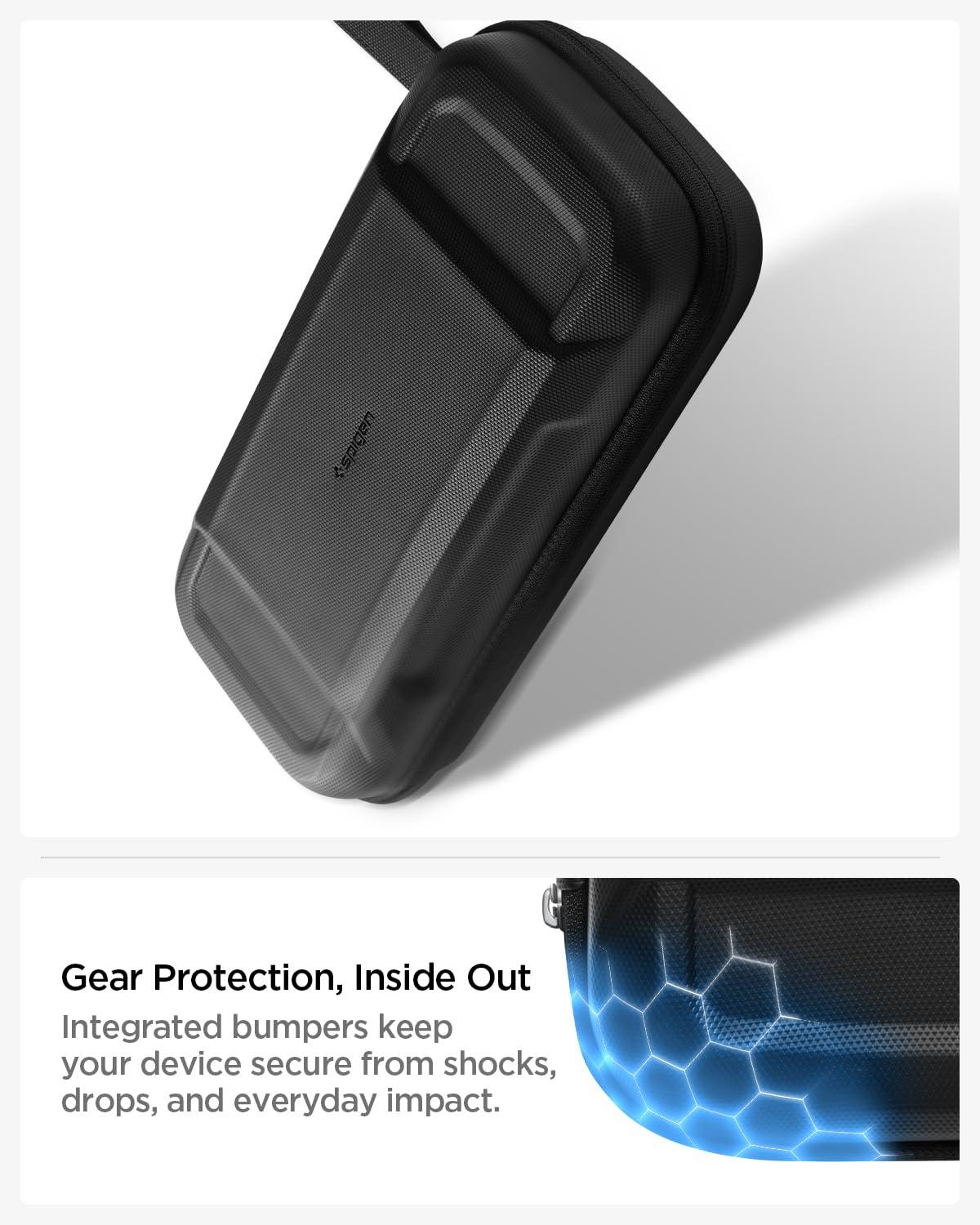 imageSpigen Slim Carrying Case for Nintendo Switch 2 2025 Protective Hard Shell Travel Case with Accessory Pockets and 10 Game Cartridge Slots Portable Storage Pouch Charcoal GrayBlack