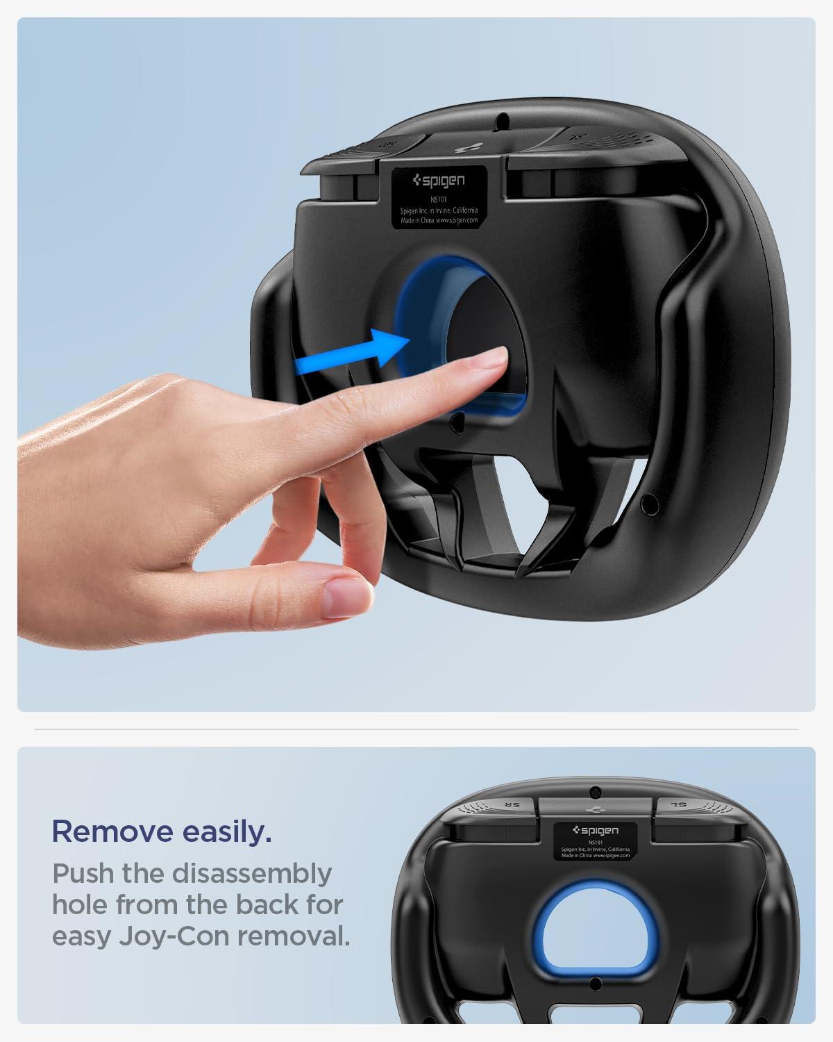 imageSpigen Steering Wheels Designed for Nintendo Switch 2 JoyCon Controllers 2025 Racing Wheels for Mario Kart World 8 Deluxe 2 Pack BlackNS101 JoyCon Wheel