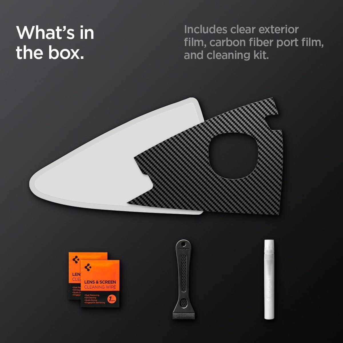 imageSpigen TapShield Protective Film and Wrap Set Designed for Tesla Model X Charge Port with AllinOne Installation Kit ScratchFree PPF Carbon Edition Compatible with Model X 2023 and AfterTesla Model S