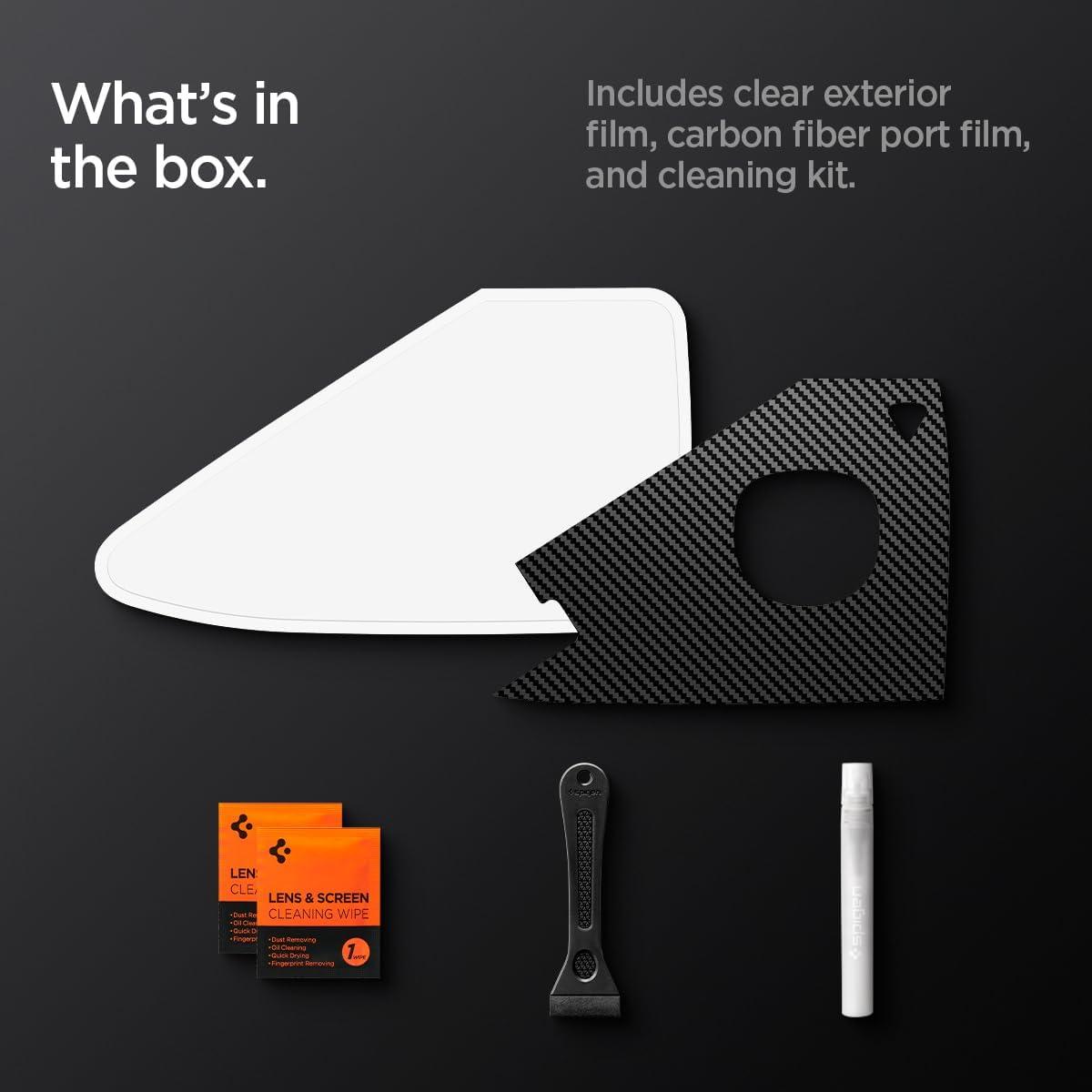 imageSpigen TapShield Protective Film and Wrap Set Designed for Tesla Model X Charge Port with AllinOne Installation Kit ScratchFree PPF Carbon Edition Compatible with Model X 2023 and AfterTesla Model X