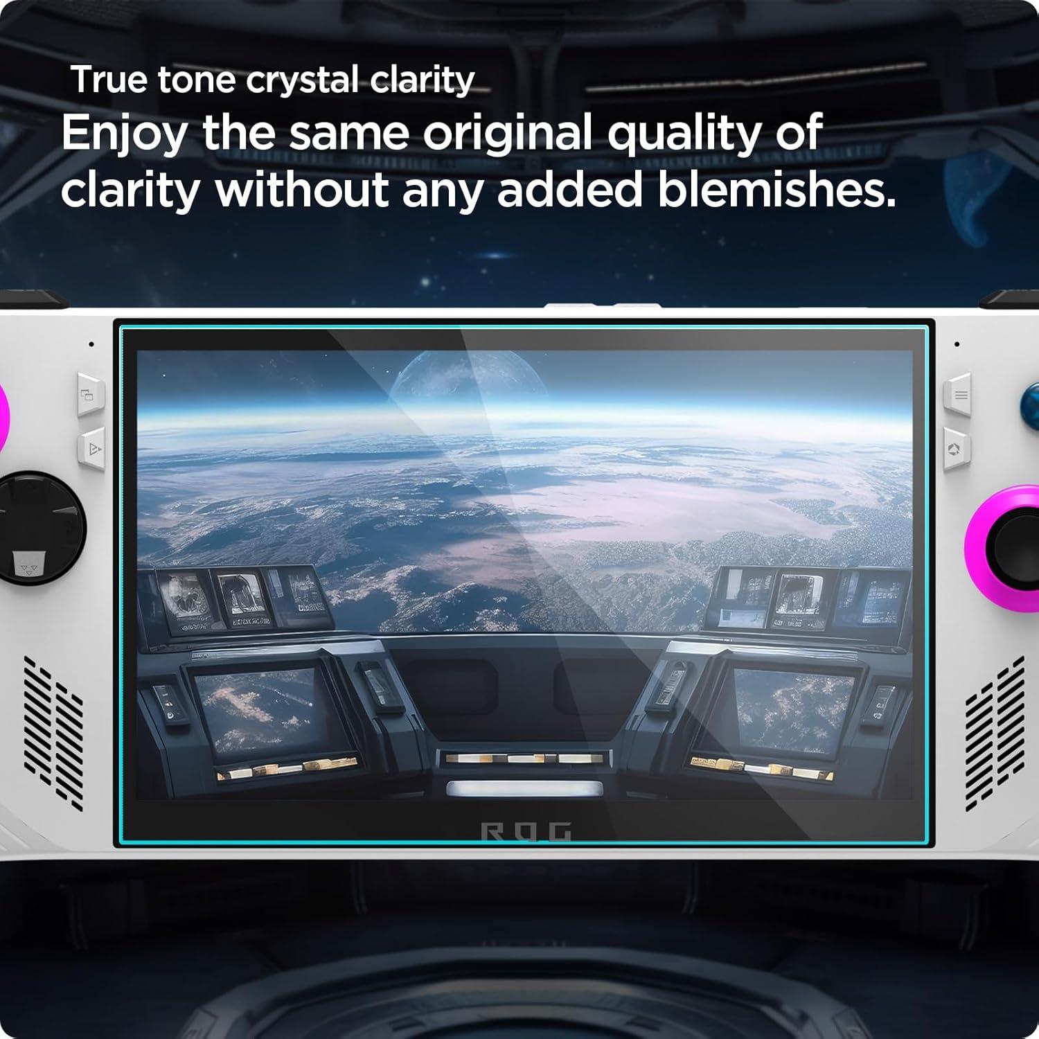 imageSpigen Tempered Glass Screen Protector GlasTR EZ FIT designed for ASUS ROG Ally 2 Pack Not compatible with ROG Xbox Ally