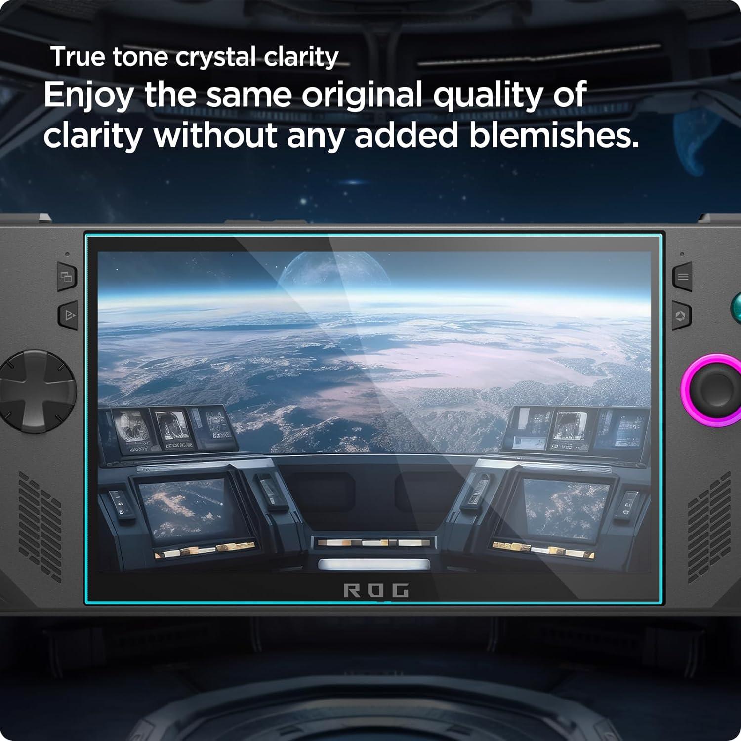 imageSpigen Tempered Glass Screen Protector GlasTR EZ FIT designed for ASUS ROG Ally X 2 Pack Not compatible with Rog Xbox Ally