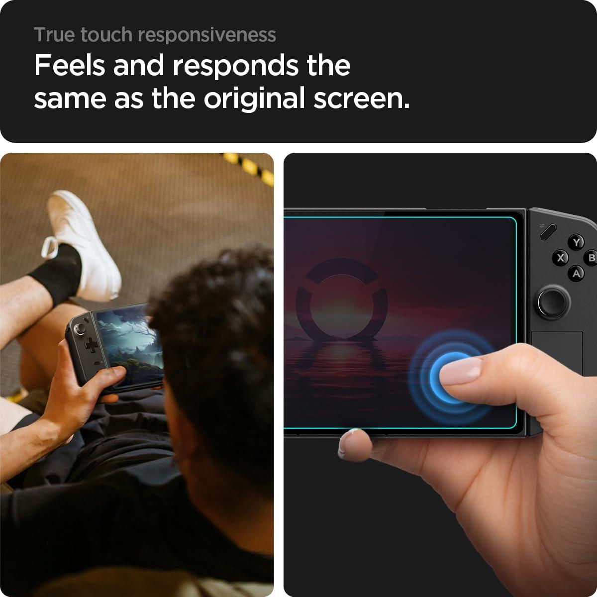 imageSpigen Tempered Glass Screen Protector GlasTR EZ FIT designed for Lenovo Legion Go 1 Pack