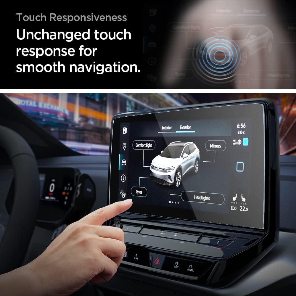 imageSpigen Tempered Glass Screen Protector GlasTR EZ FIT designed for Volkswagen ID4 Pro 202120222023 10 inch Dashboard Touchscreen MatteAnti Fingerprint10 inch