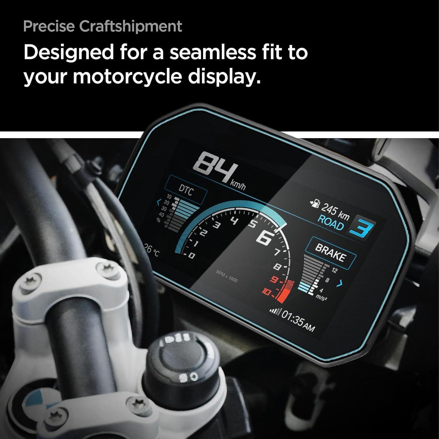 imageSpigen Tempered Glass Screen Protector GlasTR Slim designed for BMW R1250GS 20182026 65 inch instrument cluster Crystal Clear
