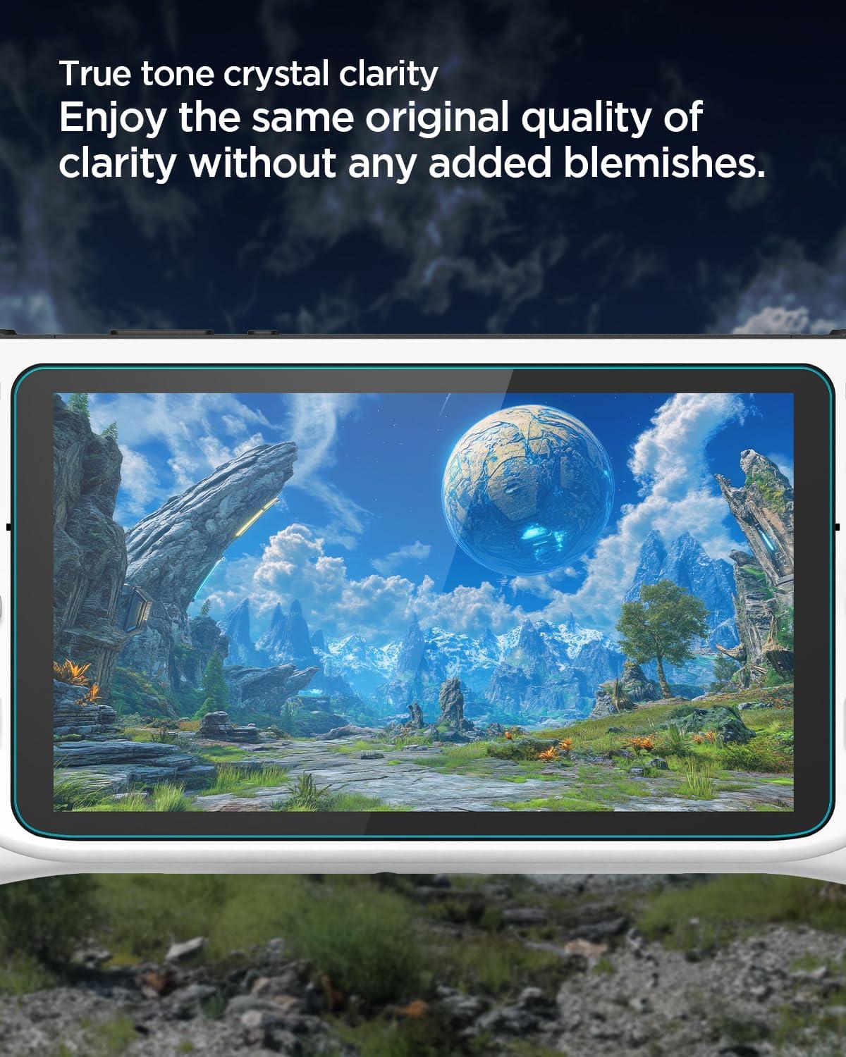 imageSpigen Tempered Glass Screen Protector GlasTR Slim designed for Logitech G Cloud 2 Pack