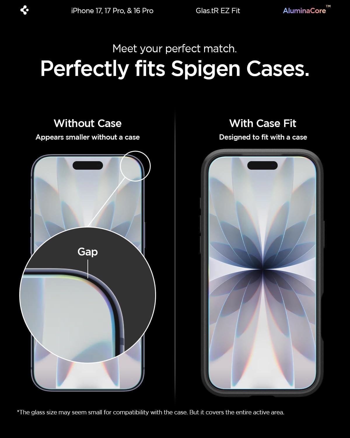 imageSpigen Tempered Glass Screen Protector designed for iPhone 14 PlusiPhone 13 Pro Max 2 PackiPhone 17 Pro iPhone 17 iPhone 16 Pro