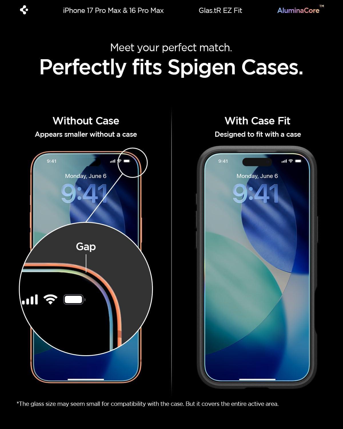 imageSpigen Tempered Glass Screen Protector designed for iPhone 14 PlusiPhone 13 Pro Max 2 PackiPhone 17 Pro Max iPhone 16 Pro Max