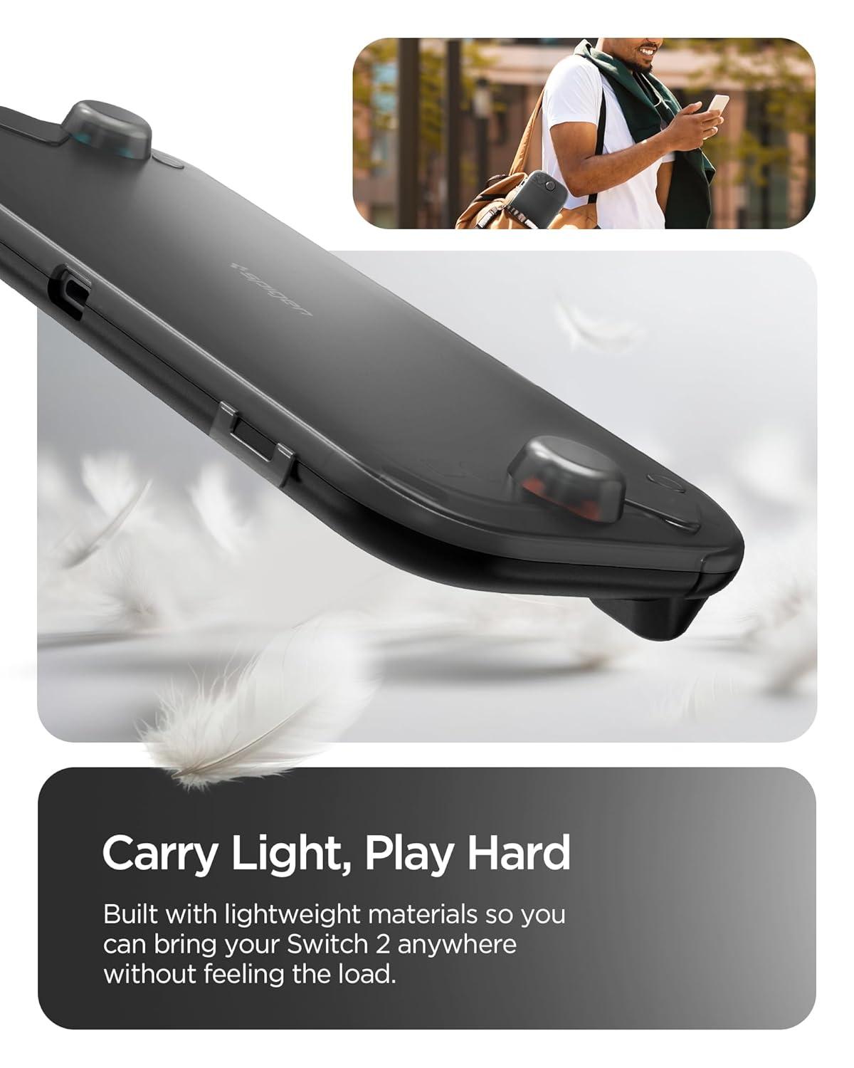 imageSpigen Thin Fit 360 Designed for Nintendo Switch 2 Case 2025 Slim Portable Travel Cover with Full Protection BlackBlack