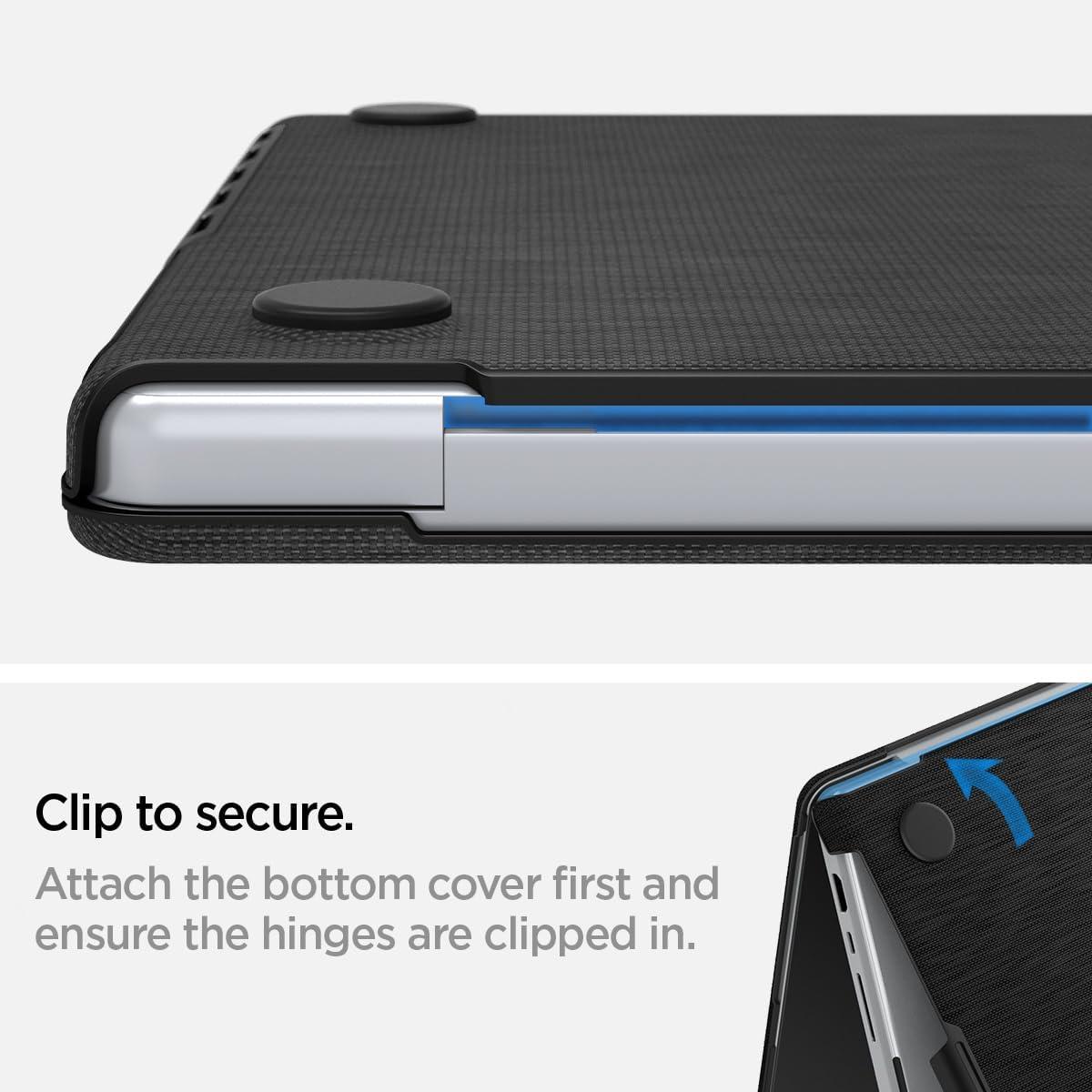 imageSpigen for MacBook Pro 16 inch case M4 ProMax 2024 M3M2M1 ProMax 20232021 A3403 A3186 A2780 A2485 Urban Fit Premium Knit Fabric Case BlackBlack